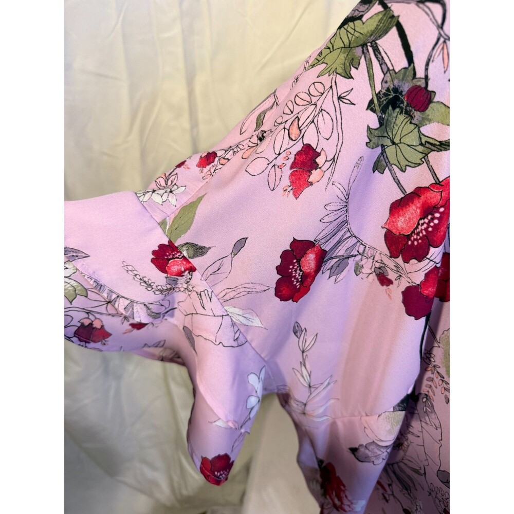 Maurices Cottagecore Fairy Boho Floral Blouse Top Women's Plus 2X Purple Soft - Picture 3 of 4